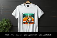 Sunday Funday Recket T-Shirt Sublimation Design PNG Product Image 1