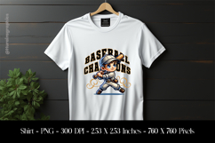 Baseball Champian T-Shirt Sublimation Design PNG Product Image 1