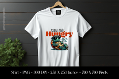 Slow &amp; Hungry Turtle T-Shirt Sublimation Design PNG Product Image 1