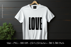Love T-Shirt Sublimation Design PNG Product Image 1