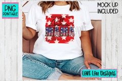 All American Mama Marquee, 4th of July, Sublimation PNG File Product Image 1