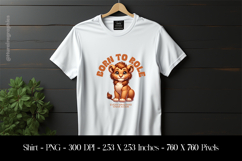 Born to Roar Lion Cub T-Shirt Sublimation Design PNG Product Image 1