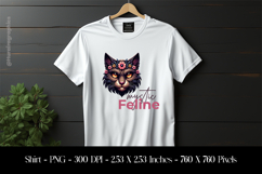 Mysic Feline T-Shirt Sublimation Design PNG Product Image 1