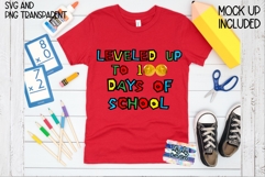 Leveled up to 100 days of school SVG PNG File Product Image 3