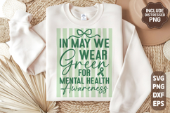 In May We Wear Green SVG PNG Mental Health Awareness Product Image 1