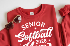 Senior Softball Mom 2026 SVG PNG Trendy Minimalist Sport Mom Product Image 5