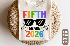 Fifth Grade 2026 SVG, Graduation SVG, 5th Grade Shirt, PNG Product Image 1