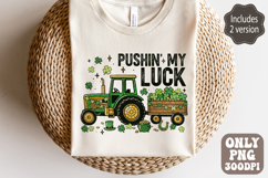 Boy St Patrick's Day Tractor PNG Lucky Shamrock Construction Product Image 1
