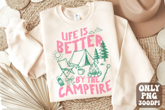 Life Is Better By The Campfire Png, Retro Camping Life Png Product Image 1