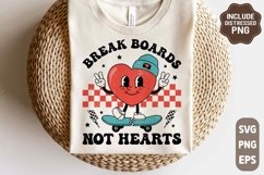 Break Boards Not Hearts SVG PNG | Boy Valentine day Shirt Product Image 1