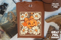 Retro Floral Pumpkin Png | Coquette Halloween Pumpkin Png Product Image 1
