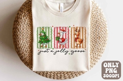 Just A Merry Goose Christmas Png, Christmas Png, Santa Goose Product Image 1