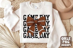 Football Game Day Glitter Png, Fall Football Mama Png Design Product Image 1