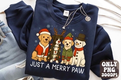 Just a Merry Paw Png | Dog mama png | Dog Christmas Design Product Image 1
