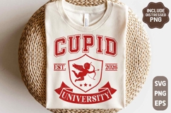 2026 Cupid University SVG PNG | Funny Valentine Quote Shirt Product Image 2