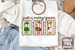 Funny Christmas Goose PNG | Cute Christmas Goose Sublimation Product Image 1
