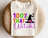 100 That Witch SVG, Halloween 100 that witch T Shirt Design Product Image 7