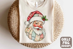 Patchwork Santa Claus Png | Santa Claus Png | Christmas Png Product Image 1
