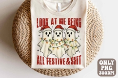 Funny Christmas png | Santa Ghost png | Trendy Holiday Shirt Product Image 1
