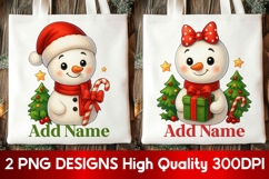 Christmas Snowman Sack PNG Clipart Bundle Christmas Gift Bag Product Image 1
