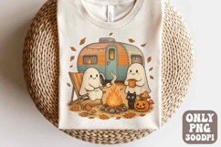 Retro Cute Ghost Halloween Png | Caravan Camper Trailer Png Product Image 1