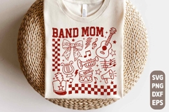 Vintage Band Mom SVG PNG, Cheer Band Mom Svg, Marching Band Product Image 1
