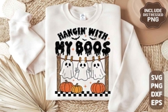 Funny Hanging Ghosts Halloween SVG PNG | Fall Shirt Design Product Image 1