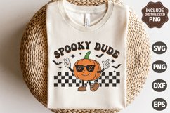 Retro Halloween SVG PNG | Spooky Dude Shirt | Pumpkin Boy Product Image 1