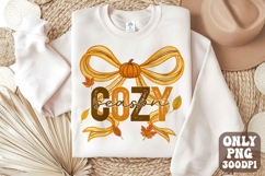 Cozy SeasonPng | Fall Coquette Png | Preppy Fall Png Design Product Image 1