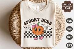 Retro Halloween SVG PNG | Spooky Dude Shirt | Pumpkin Girl Product Image 1