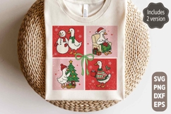 Merry Christmas Goose Svg Png | Winter Svg | Goose Christmas Product Image 1