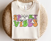 Spooky Vibes SVG, Halloween Season, Retro Halloween Shirt Product Image 8