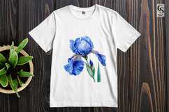 Blue Iris Flower Clipart PNG Product Image 3