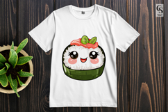 Cute Kawaii Sushi Roll Clipart PNG Sublimation Product Image 3