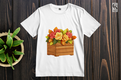 Rose Flower Wooden Box Clipart PNG Product Image 2