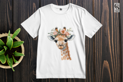 Baby Giraffe Floral Sublimation PNG Product Image 3