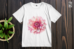 Purple Dahlia Flower Sublimation Clipart PNG Product Image 3