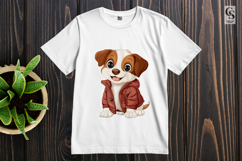 Adorable Cartoon Puppy Dog in Jacket Clipart Product Image 2
