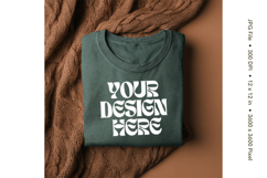 Green T-shirt Mockups Bella and Canvas Top View Mockups_10 Product Image 1