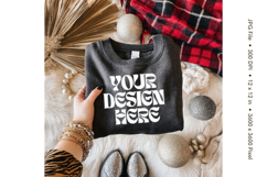 Black T-shirt Mockups Bella and Canvas Top View Mockups_109 Product Image 1