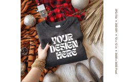 Black T-shirt Mockups Bella and Canvas Top View Mockups_110 Product Image 1