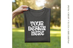 Black T-shirt Mockups Bella and Canvas Top View Mockups_112 Product Image 1