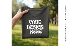 Black T-shirt Mockups Bella and Canvas Top View Mockups_115 Product Image 1