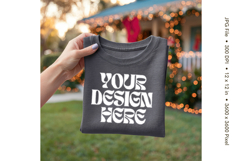 Christmas T-shirt Mockups Bella and Canvas Top View_117 Product Image 1