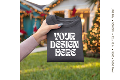 Christmas T-shirt Mockups Bella and Canvas Top View_119 Product Image 1