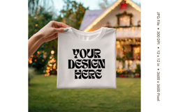 Christmas T-shirt Mockups Bella and Canvas Top View_120 Product Image 1