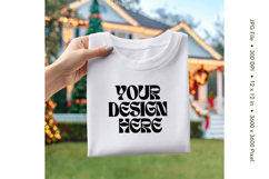 Christmas T-shirt Mockups Bella and Canvas Top View_121 Product Image 1