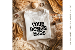 White T-shirt Mockups Bella and Canvas Top View Mockups_122 Product Image 1