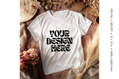 White T-shirt Mockups Bella and Canvas Top View Mockups_123 Product Image 1
