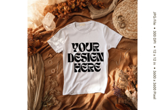 White T-shirt Mockups Bella and Canvas Top View Mockups_124 Product Image 1